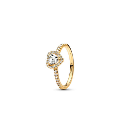 "Elegant PANDORA JEWELRY Mod. 168421C01-54 featuring a gold heart-shaped ring"