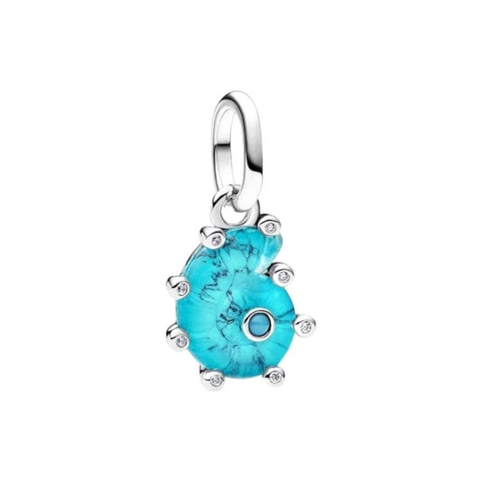 PANDORA JEWELRY Mod. 793900C01 charm with turquoise stone and silver accents