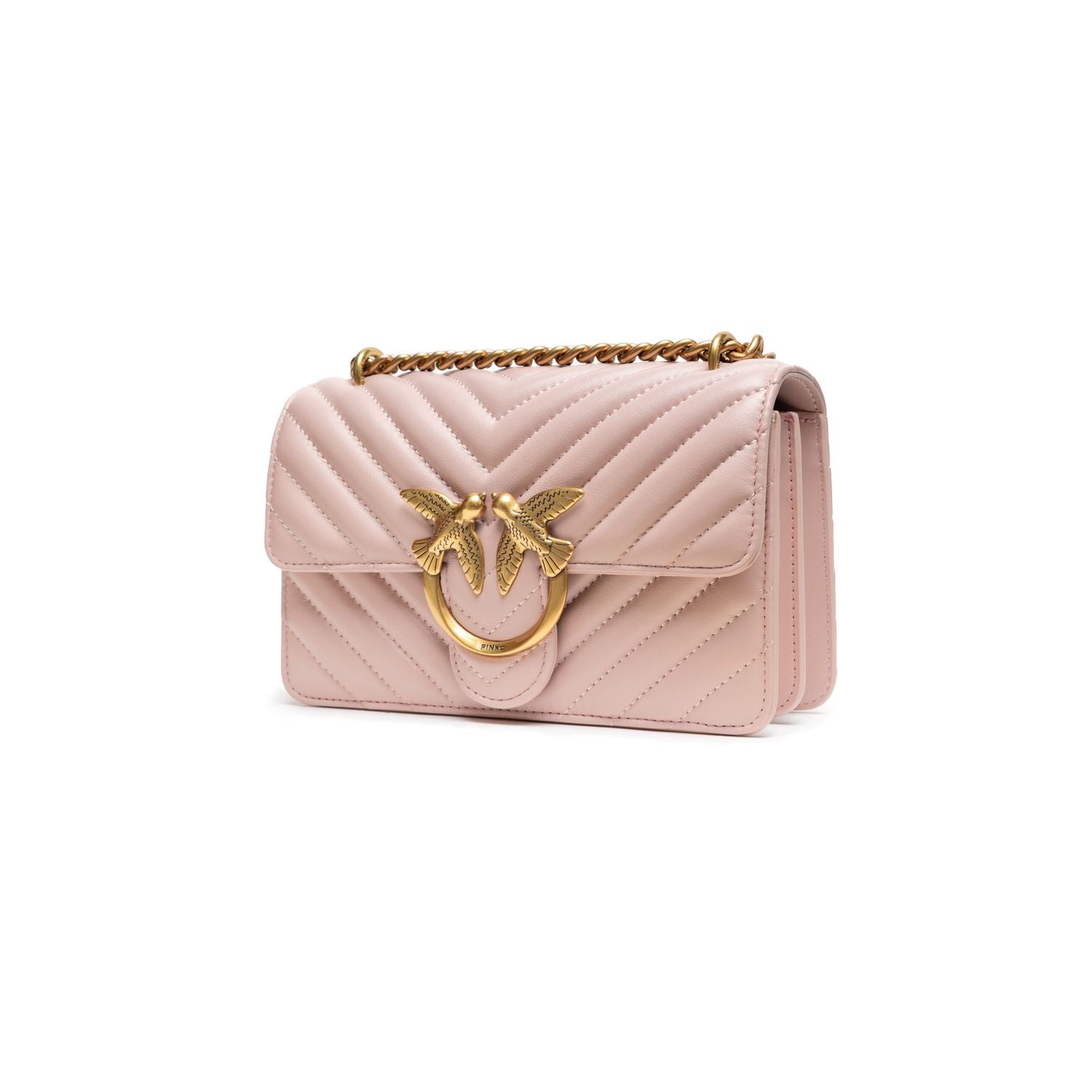 PINKO Powder Pink Love One Mini Shoulder Bag