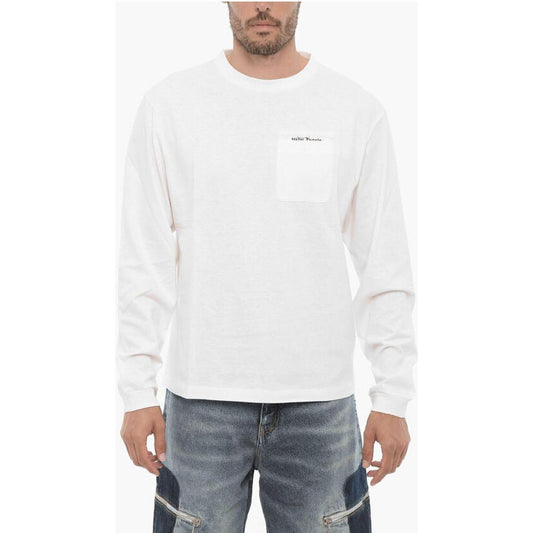 Palm Angels Palm Angels Long Sleeves Crew-neck T-shirt with Breast Pocket PA-P595938-M