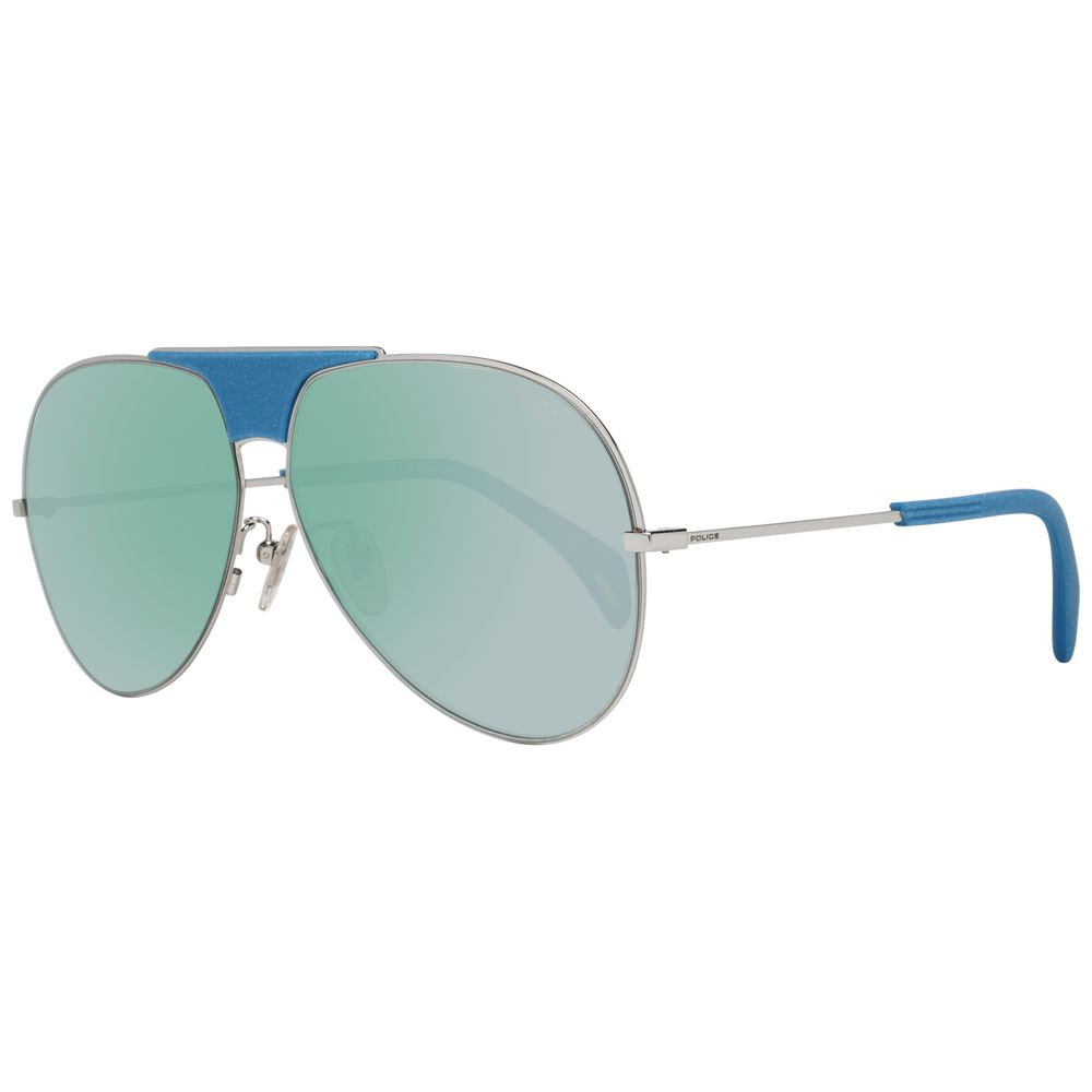 Police Blue Plastic Sunglasses