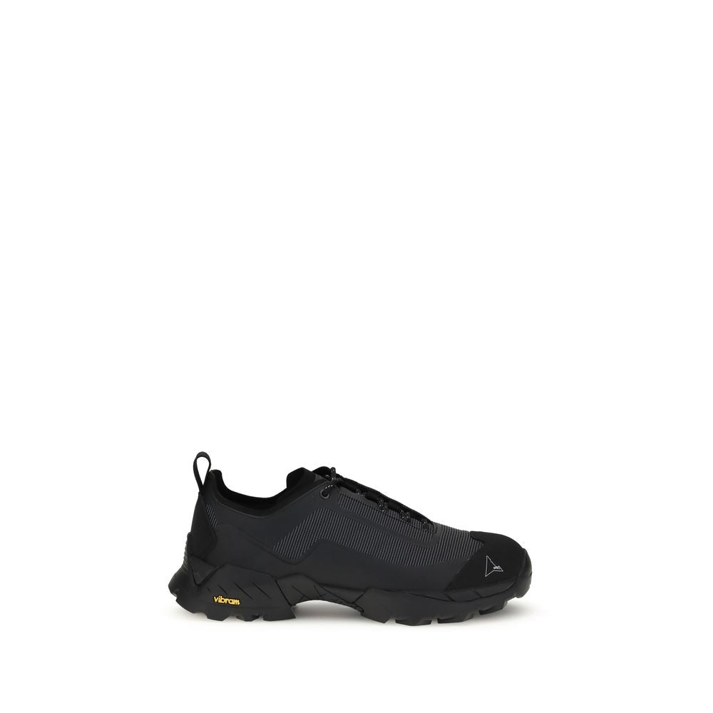ROA Black Polyamide Athletic Sneakers with Vibram Megagrip sole and jacquard upper.