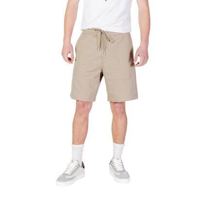Replay Beige Cotton Bermuda Shorts