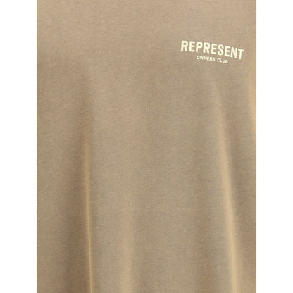 Represent Brown Cotton T-Shirt