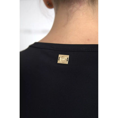 Roberto Cavalli Black Viscose Round Neck CLASS T-shirt