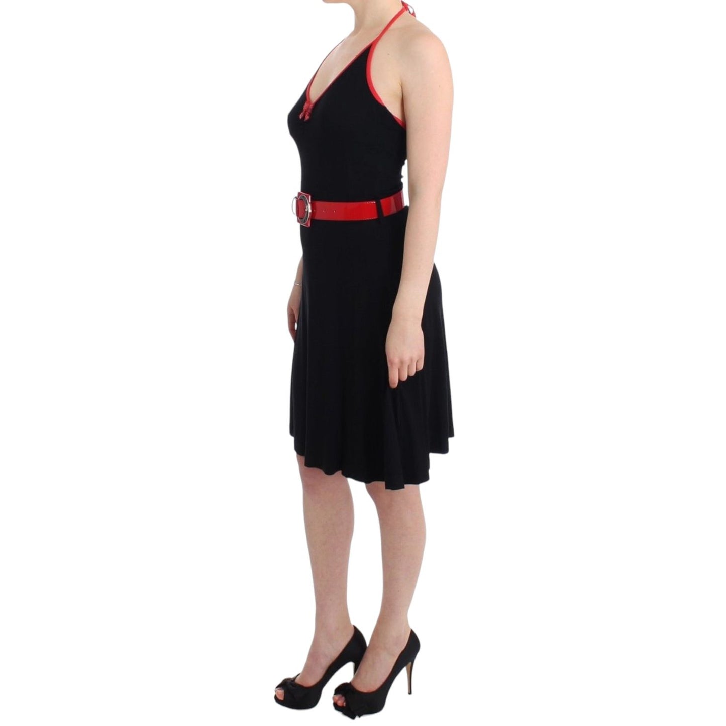 Roccobarocco Black belted palladio dress