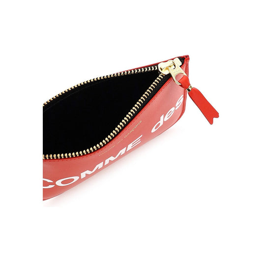 Comme Des Garcons Wallet huge logo pouch Small Leather Goods Comme Des Garcons Wallet Black
