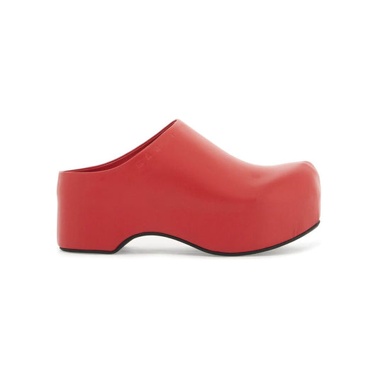 Marni chunky clog sabot with Mules Marni Maroon
