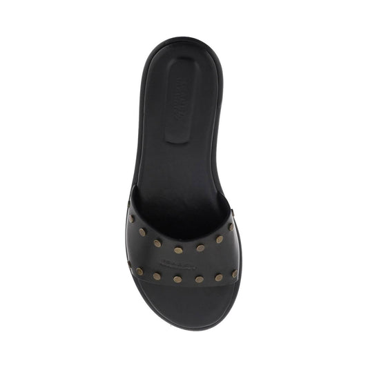 Isabel Marant leather vikee slides Mules Isabel Marant Dark Slate Gray