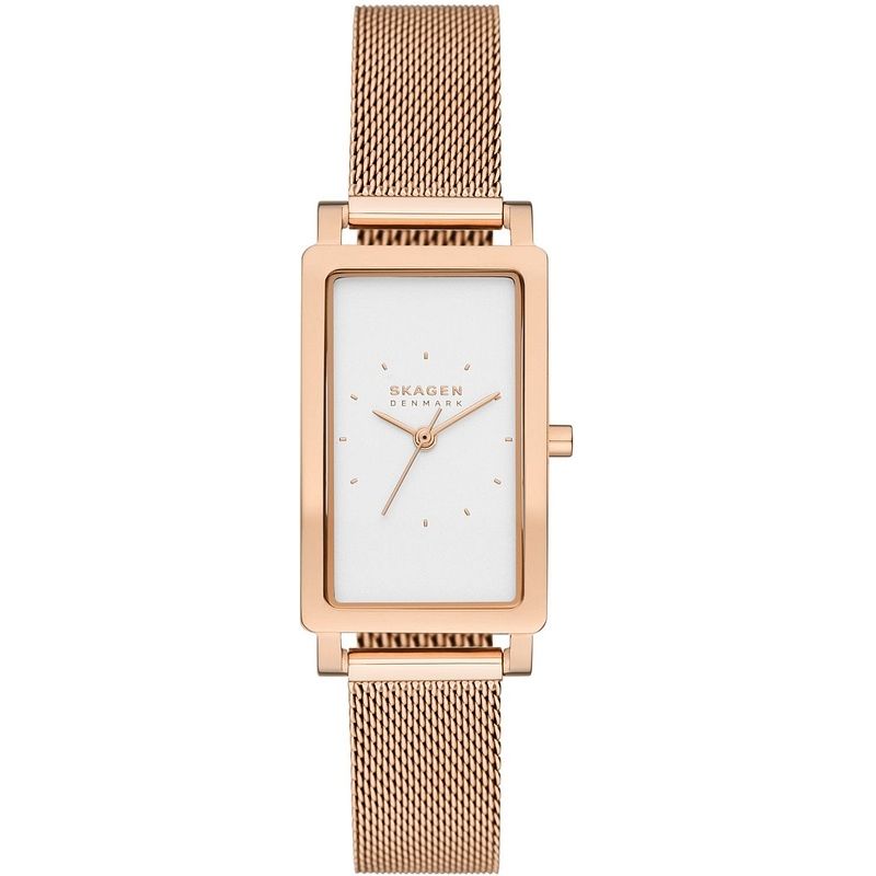 SKAGEN Mod. LILLE women's wristwatch, rose gold IP case, mesh strap, quartz movement, water resistant, in official packaging.