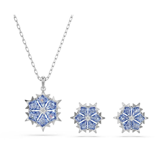 SWAROVSKI JEWELS JEWELRY Mod. 5734243 necklace and earrings set with blue stones