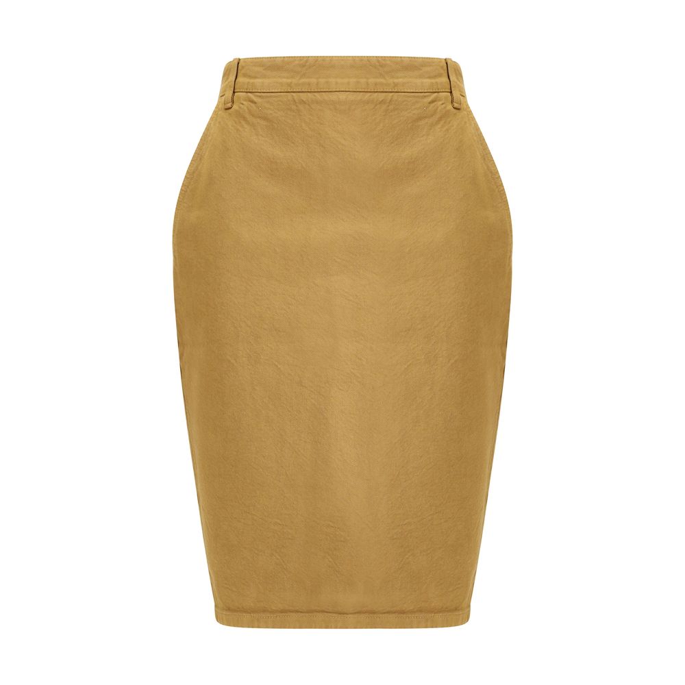 Saint Laurent Beige Denim Skirt