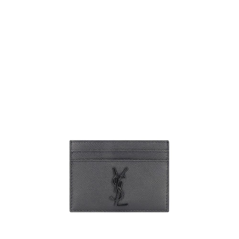 Saint Laurent Gray Calf Leather Bos Taurus Wallet