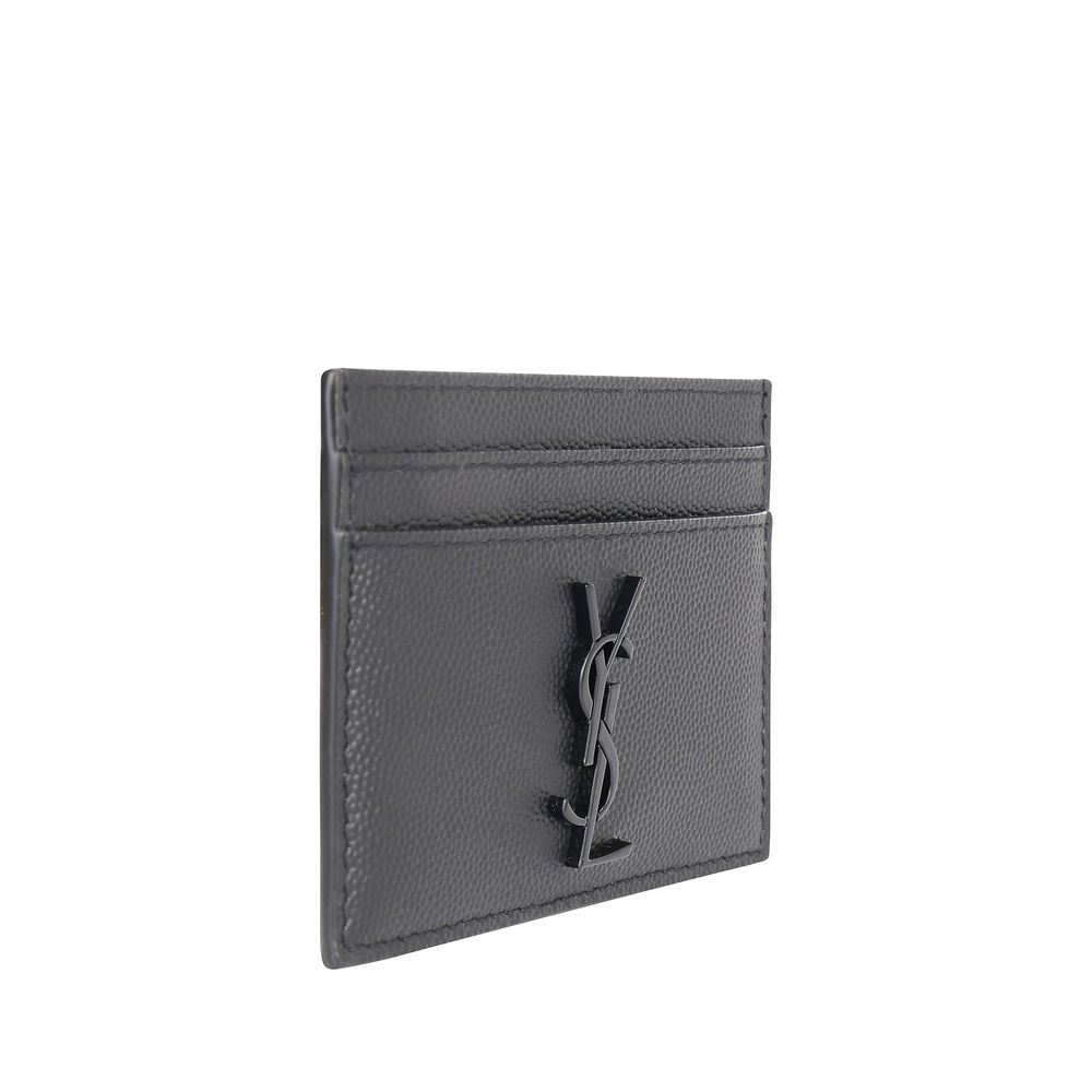 Saint Laurent Gray Calf Leather Bos Taurus Wallet