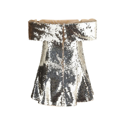 Self-Portrait Gold Polyester Cocktail Dress