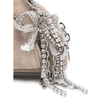 Self-Portrait Suede mini shoulder bag Shoulder