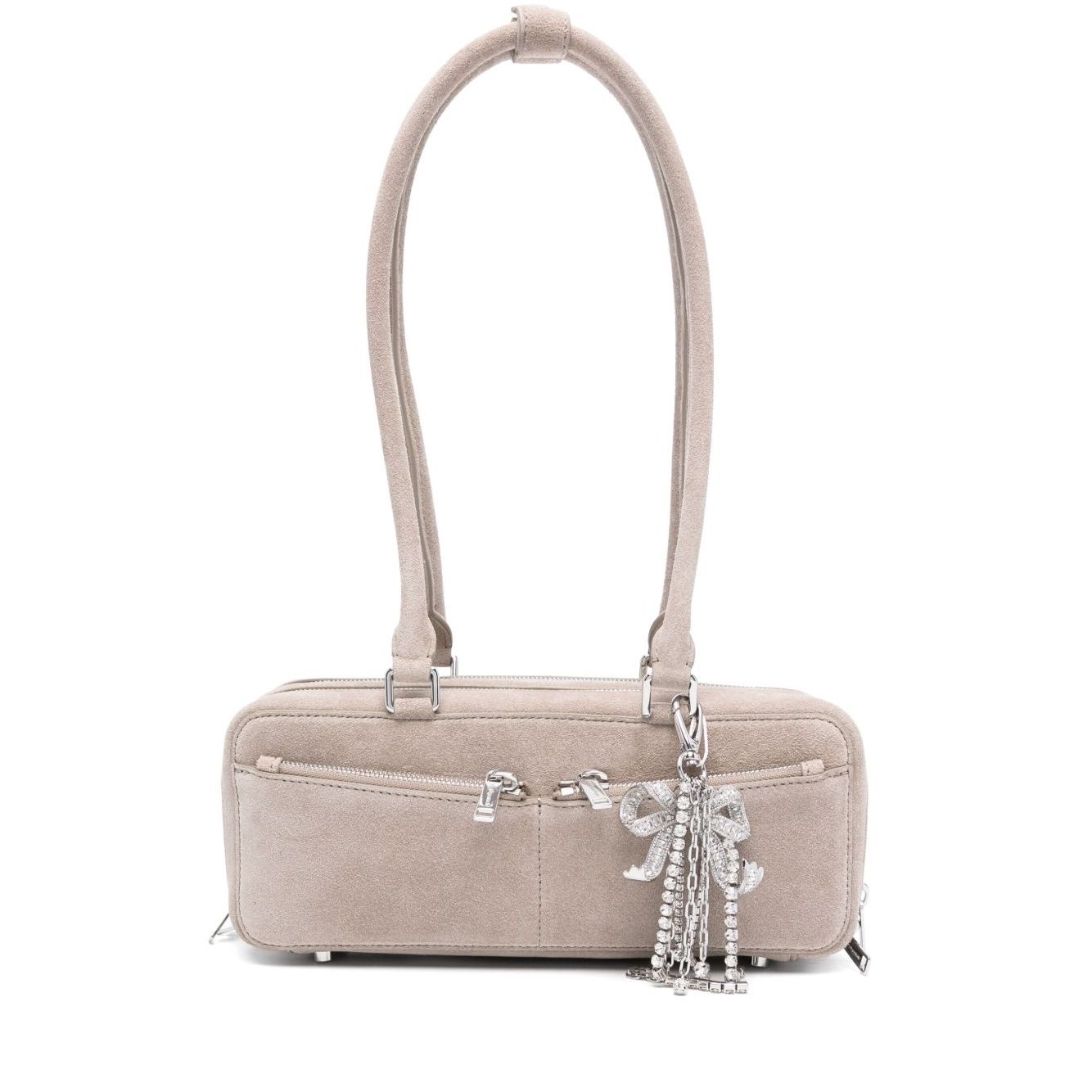 Self-Portrait suede baguette shoulder bag Shoulder