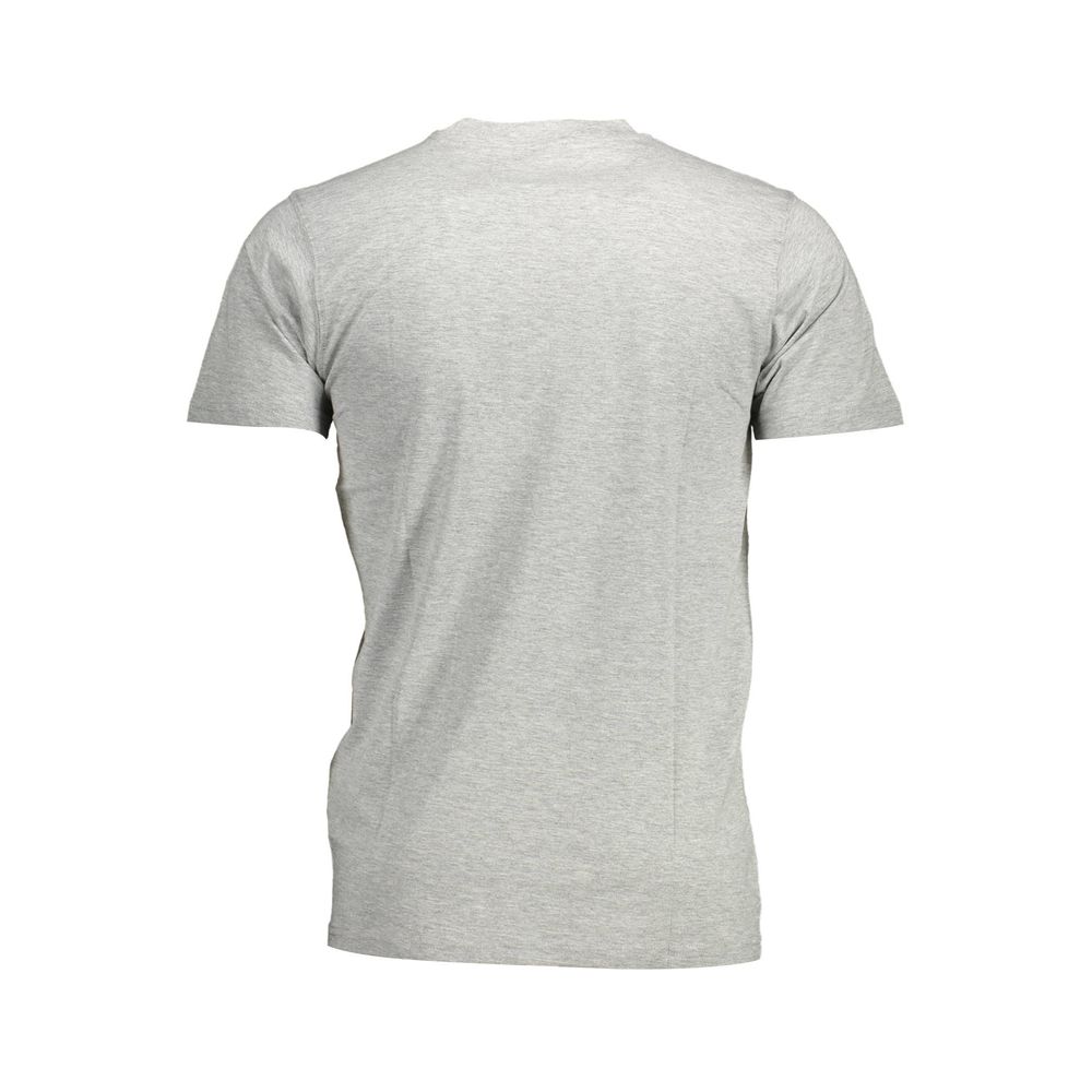 Back view of Sergio Tacchini Brown Cotton Men T-Shirt showcasing short sleeves and classic crew neck design.