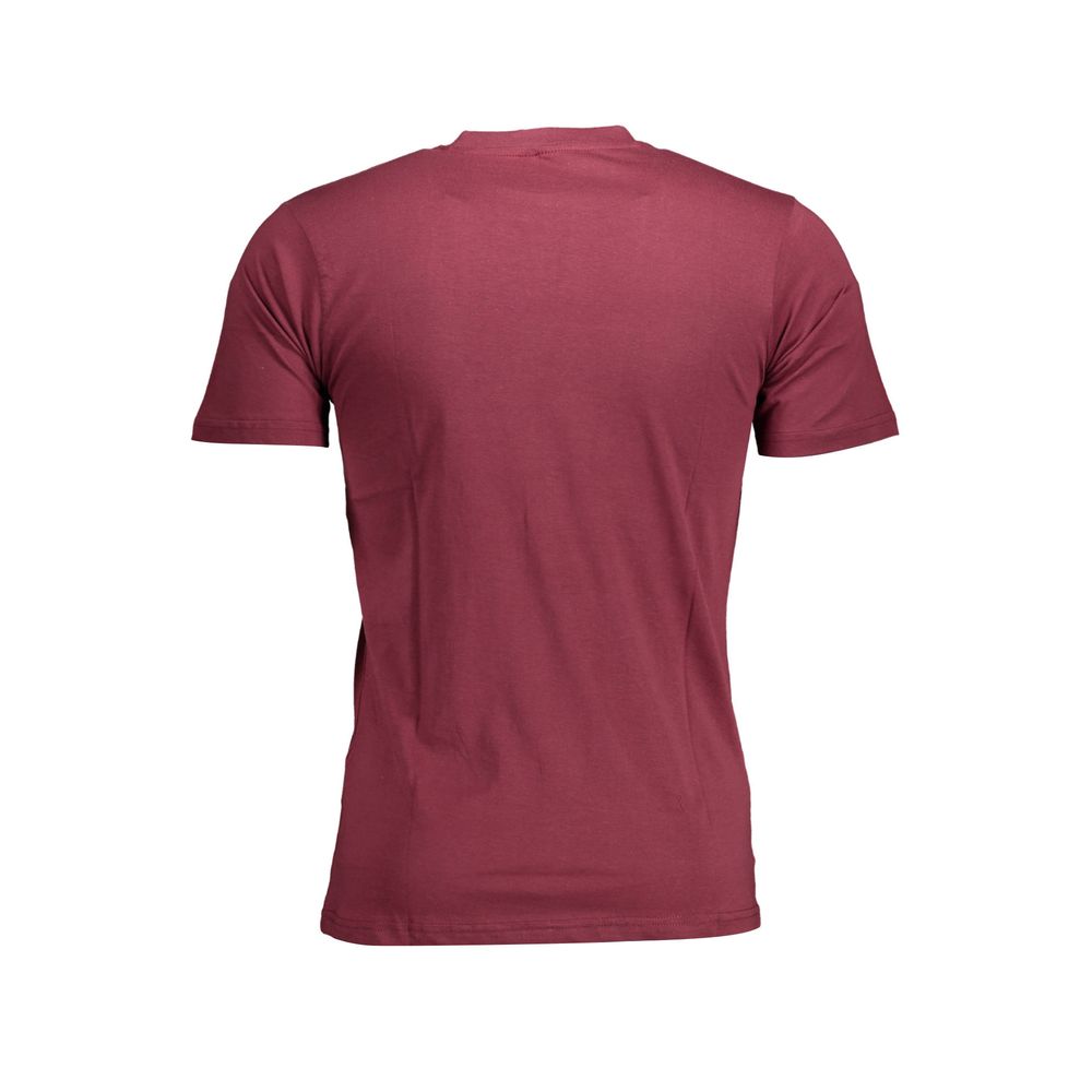 Back view of Sergio Tacchini Purple Cotton Men T-Shirt highlighting premium material and casual design.