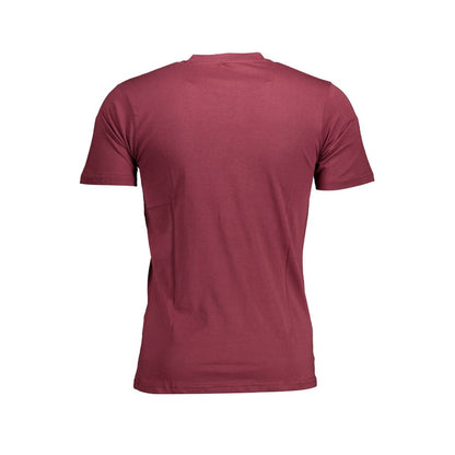 Back view of Sergio Tacchini Purple Cotton Men T-Shirt highlighting premium material and casual design.