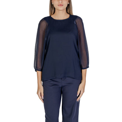 Street One Blue Polyester Blouse