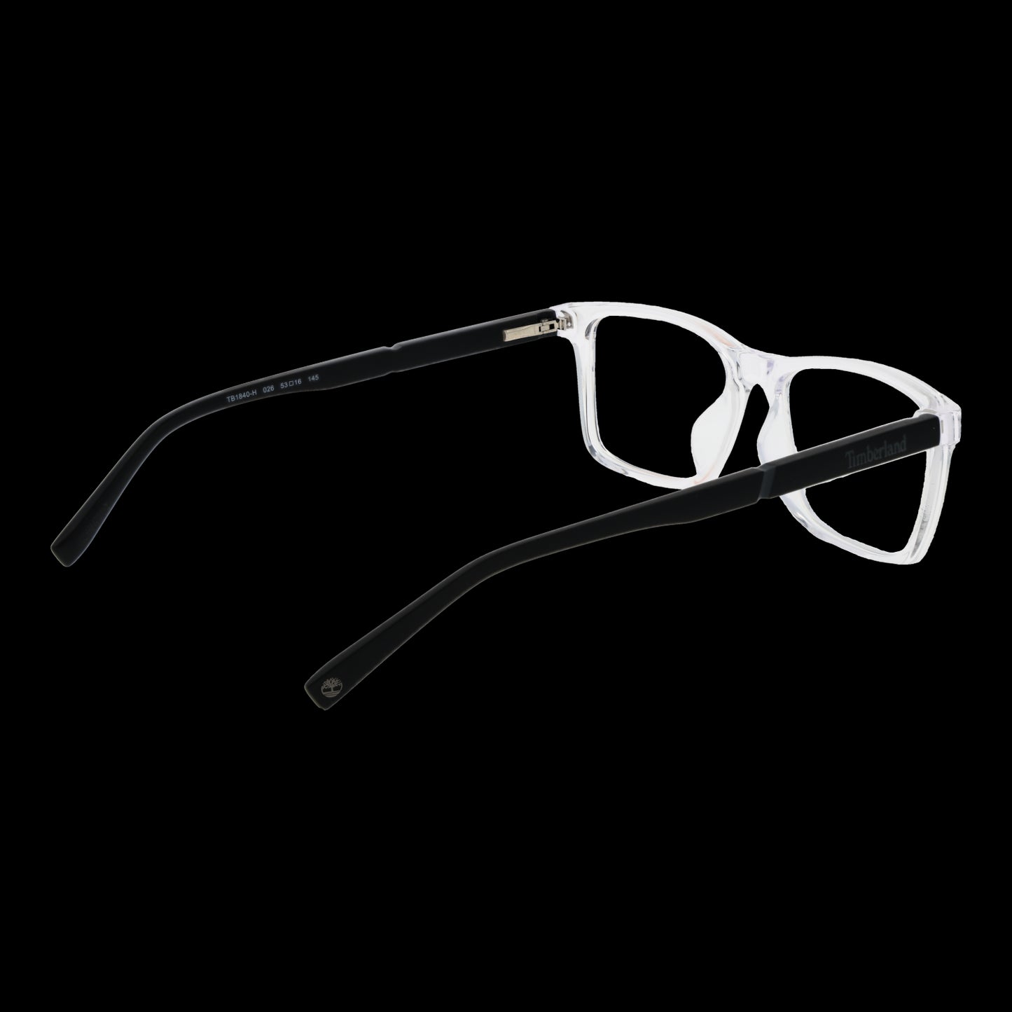 Gent glasses Timberland mod. TB1840-H 53026 with clear frames and black arms, stylish eyewear for men.