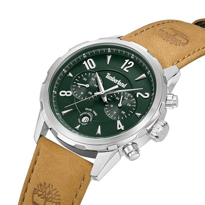 TIMBERLAND WATCHES Mod. TDWGF0082902 with green dial and tan leather strap