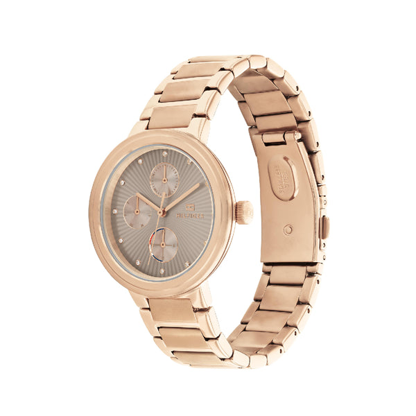 TOMMY HILFIGER Mod. 1782533 ladies' quartz analog watch with 36mm mineral dial and water resistance, featuring official packaging.