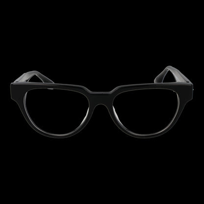 TRUSSARDI MOD. TSW6046 53A01 black eyeglasses for ladies displayed against a black background
