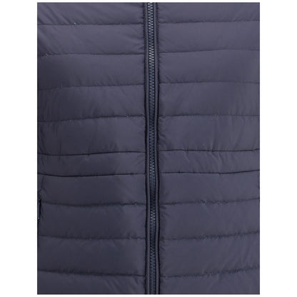 Tatras Blue Nylon Full-Length Jacket with quilted padding and zipper closure, ideal for cold seasons with style and functionality.