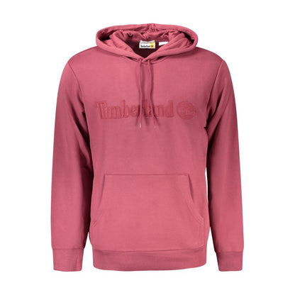 Timberland Purple Cotton Men Sweater with hood and embroidered logo, stylish and comfortable for casual wear.
