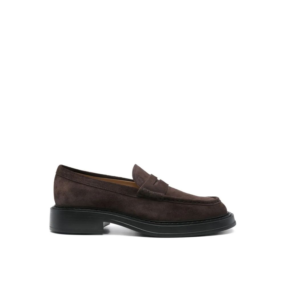 Tod's Brown Calfskin Slip-On Loafers