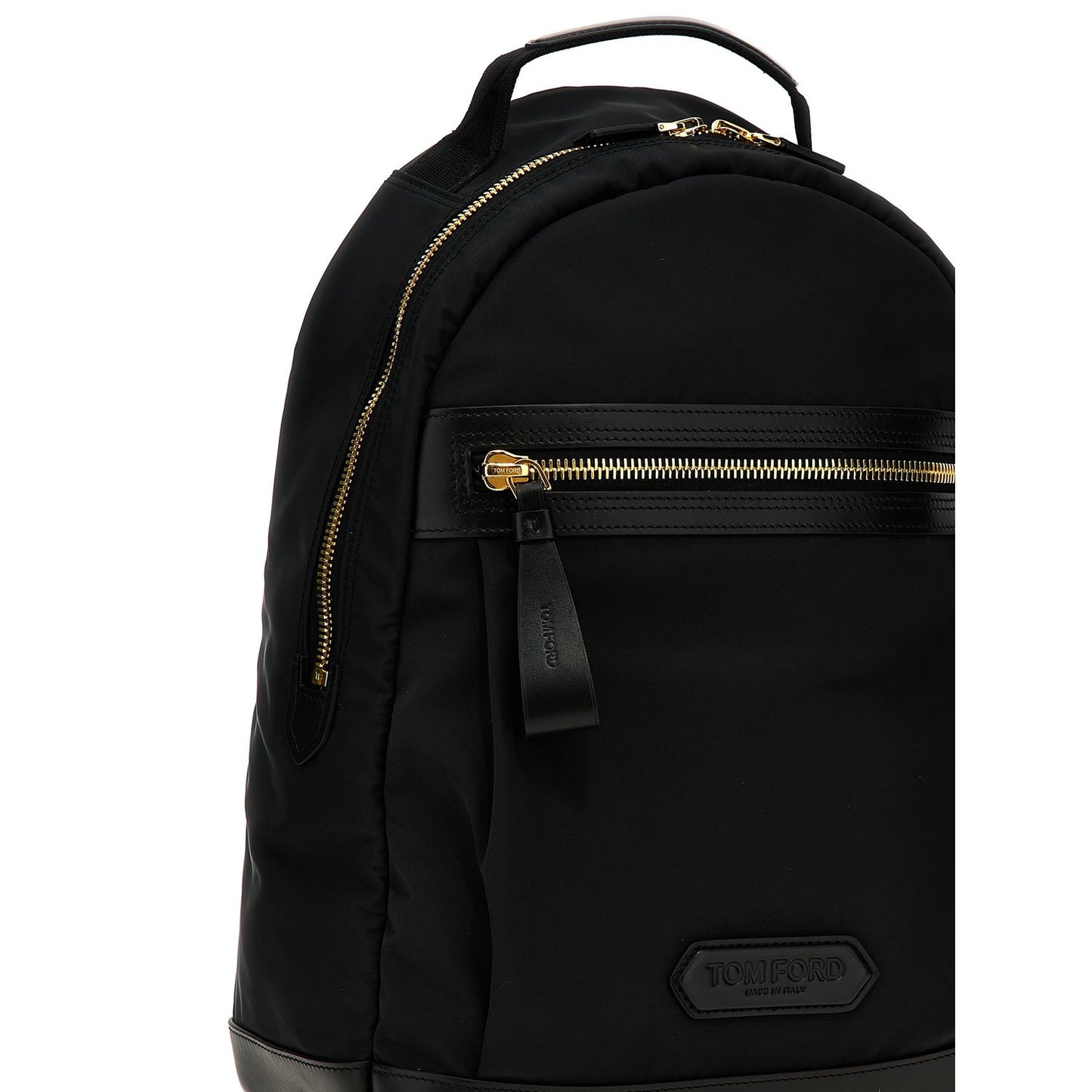 Tom Ford Black Polyester Backpack