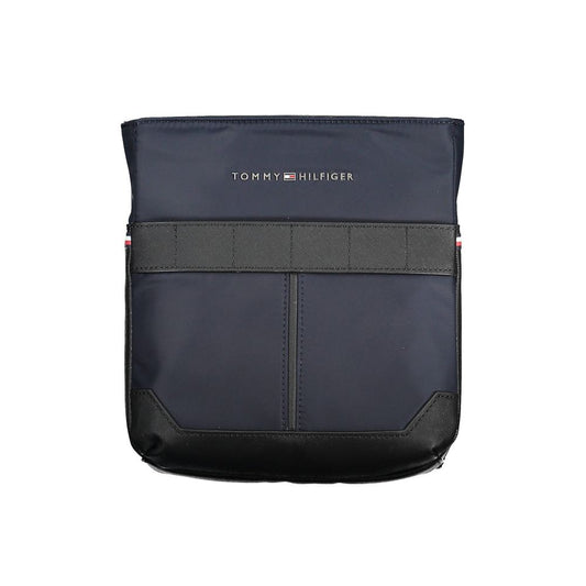 Tommy Hilfiger Blue Polyester Men Shoulder Bag with adjustable strap and eco-friendly design