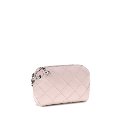 Tory Burch Multicolor Calf Leather Bos Taurus Shoulder Bag with raised stitching and chain strap.