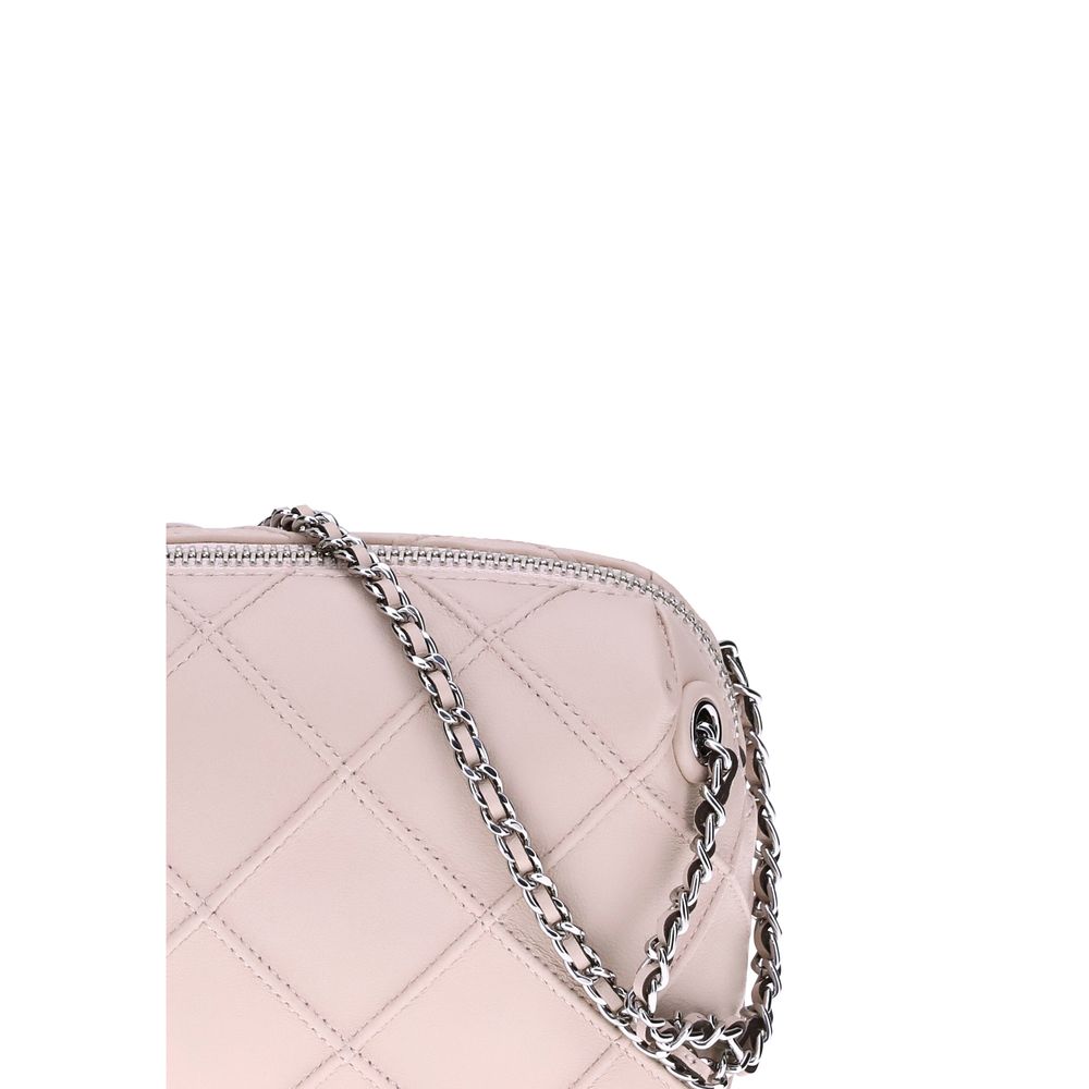 Tory Burch Multicolor Calf Leather Bos Taurus Shoulder Bag with quilted design and chain strap, elegant and modern accessory.