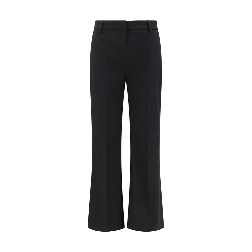 True Royal Black Cotton Flared Pants