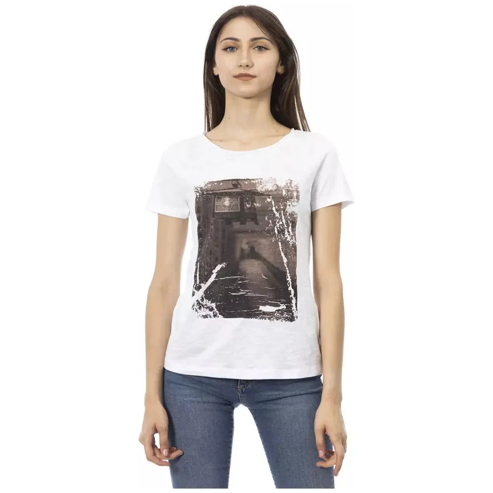 Trussardi Action White Cotton Women Top TR-23022-M-FBB-302
