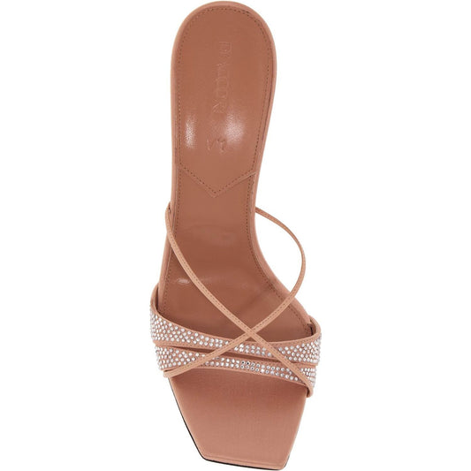 D'accori satin lust mules for Mules D'accori Rosy Brown