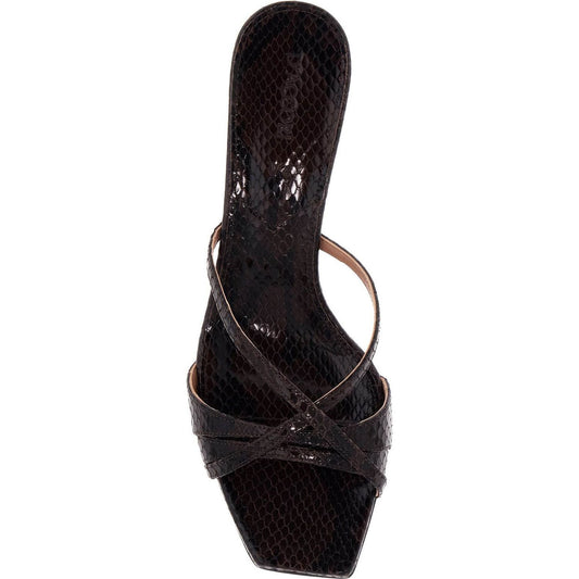 D'accori python-print leather lust mules Mules D'accori Black