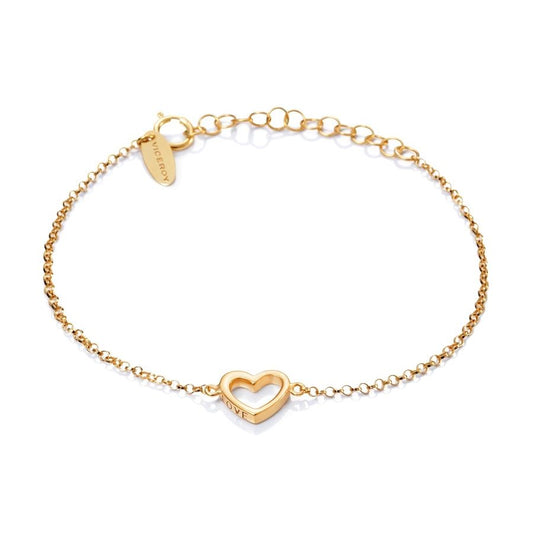 Gold bracelet with heart motif, VICEROY JEWELS MODEL SAINT VALENTINE 2018 6006P100-07 for ladies, 36 mm quartz, in official packaging.