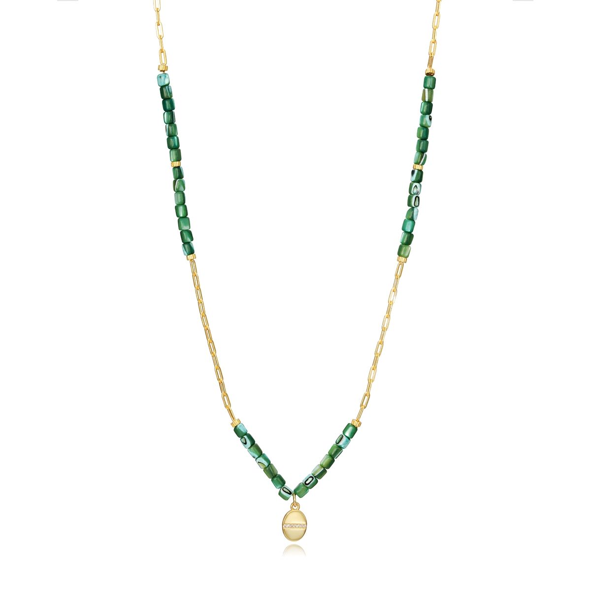 VICEROY JEWELS Mod. 13040C100-92 Silver 925° Necklace, Quartz Analog, Mineral Dial, 32mm Case, 5 ATM Water Resistant, Lady's Jewelry