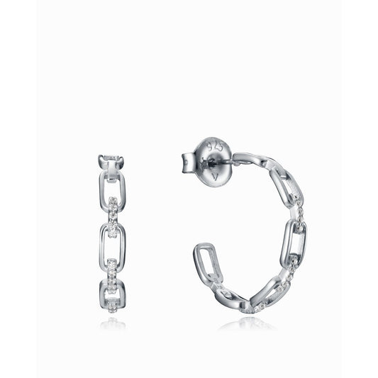 VICEROY JEWELS Mod. 13044E000-30 ladies silver 925° earrings, quartz analog design, 32mm case in official box, water-resistant 5 ATM