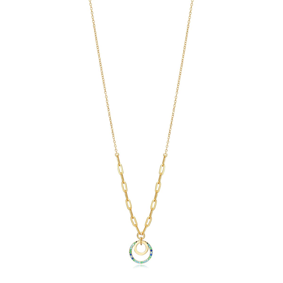 Gold lady's necklace, VICEROY JEWELS Mod. 13052C100-32, silver 925°, quartz analog movement, in official packaging, 3 ATM water resistant