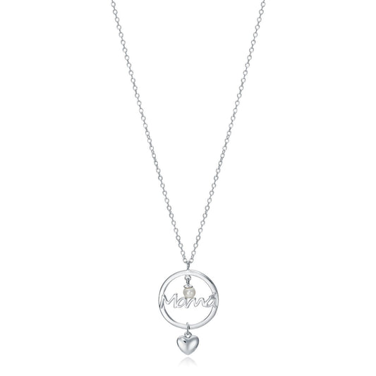 VICEROY JEWELS Mod. 13054C000-60 silver necklace with heart pendant for women, featuring elegant design and quartz movement.