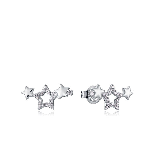 VICEROY JEWELS Mod. 13074E000-30 silver 925° star-shaped earrings for ladies in official box with quartz analog movement and chronograph features.