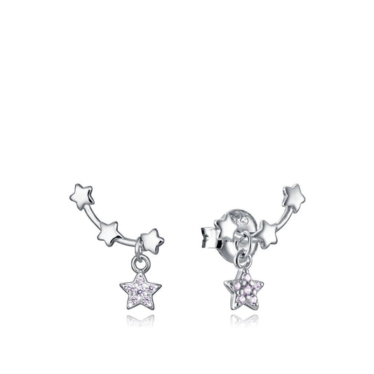 VICEROY JEWELS Mod. 13075E000-30 silver 925° star-shaped earrings for ladies with quartz analog movement, 24h function, in official box.