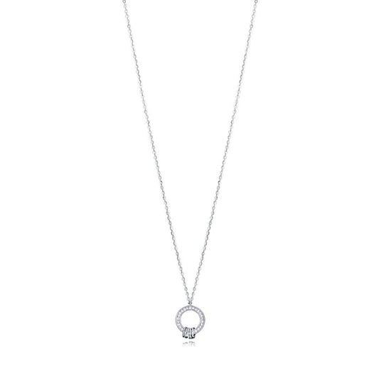 VICEROY JEWELS Mod. 13165C000-30 Ladies Silver Necklace with Quartz Movement, Mineral Dial, in Official Box