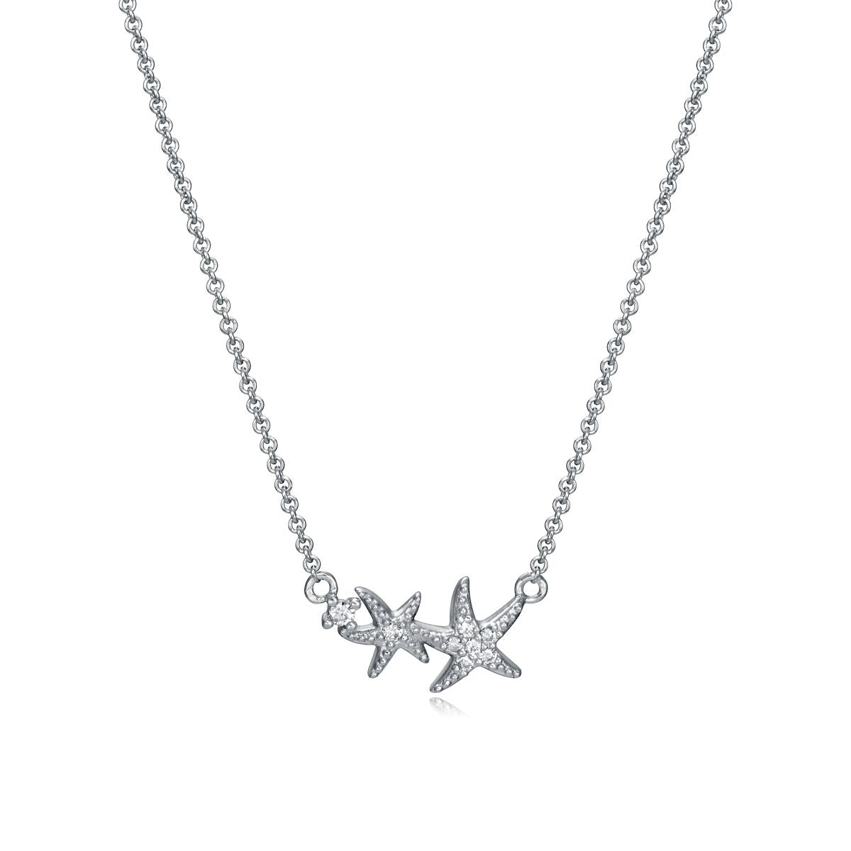 VICEROY JEWELS Mod. 61074C000-38 ladies' silver necklace with starfish design, quartz movement, official packaging included.