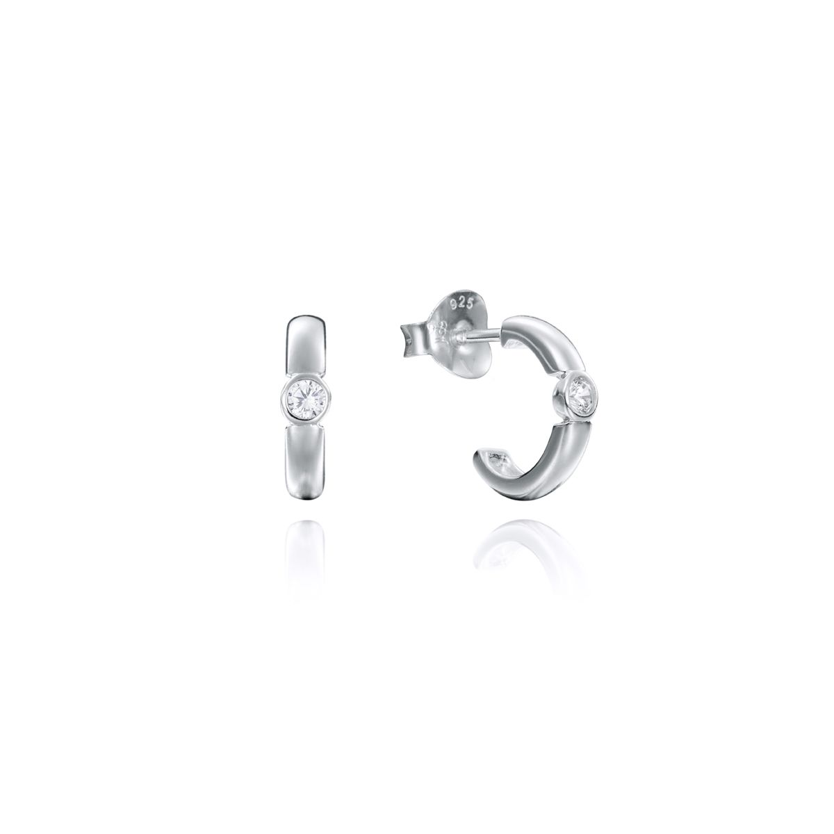 VICEROY JEWELS Mod. 71036E000-38 silver 925° quartz analog earrings, 3 ATM water resistant, set in official box, 38 mm design.